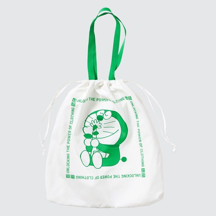 White Uniqlo Doraemon Ut Recycled Pocketable Bag | VSWCE-1654