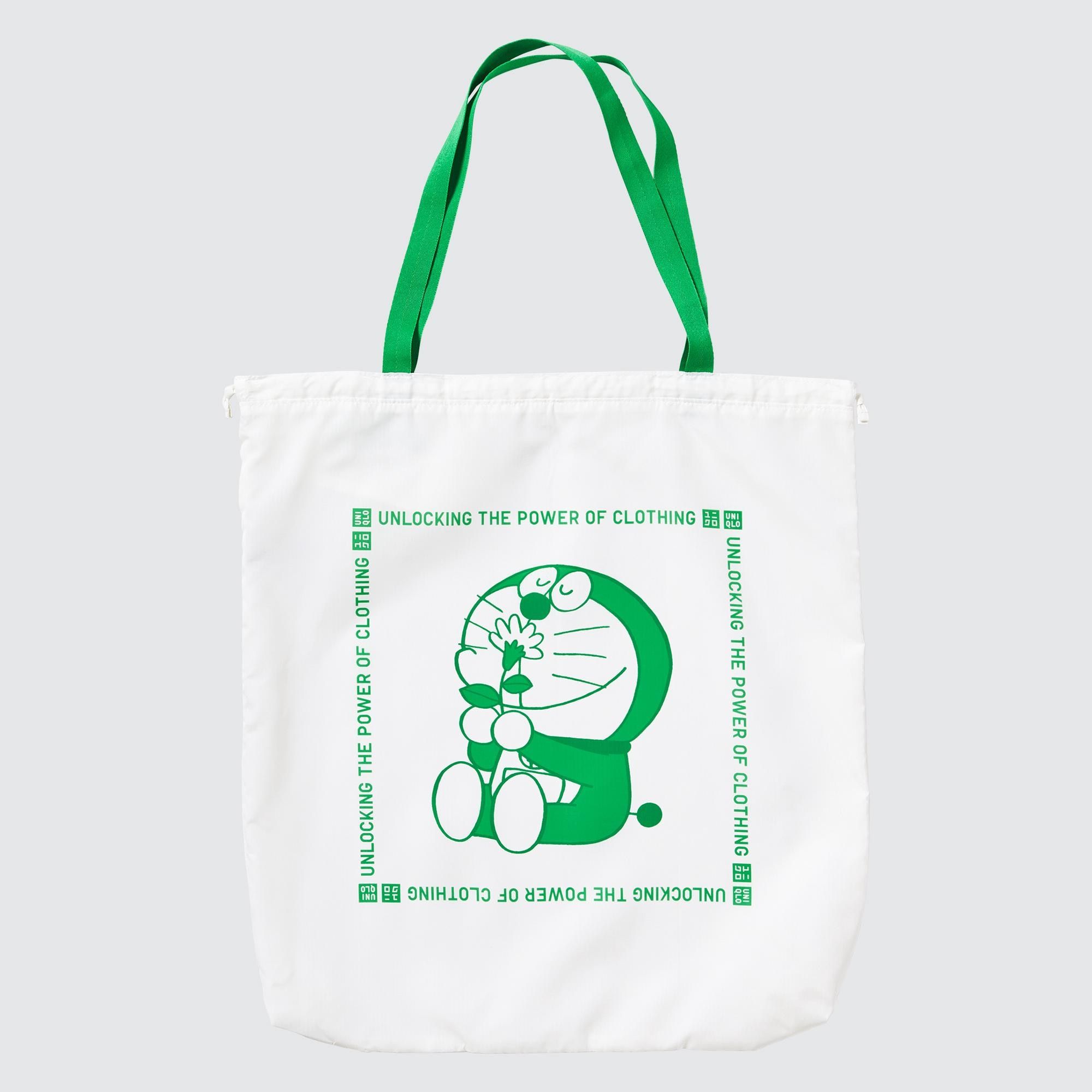 White Uniqlo Doraemon Ut Recycled Pocketable Bag | VSWCE-1654