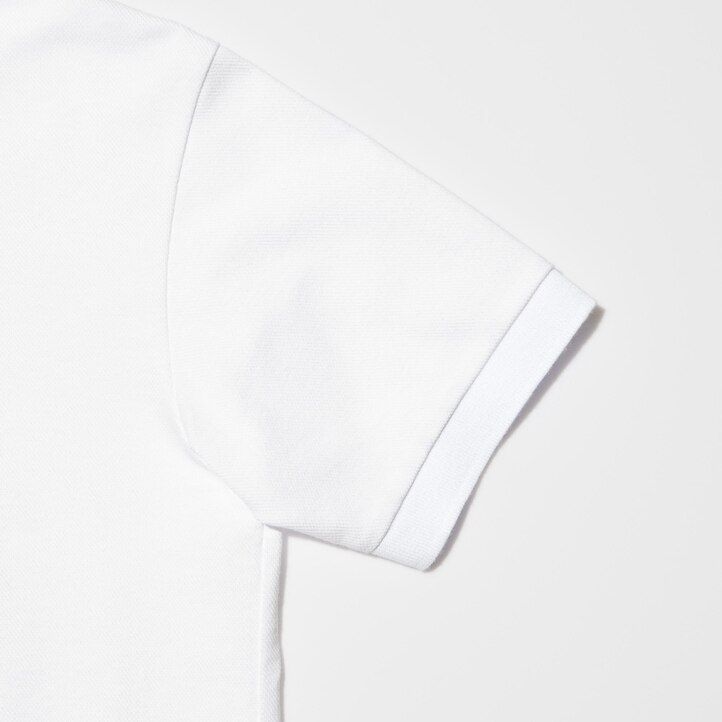 White Uniqlo Dry Pique Polo Shirt | PMHQW-8076