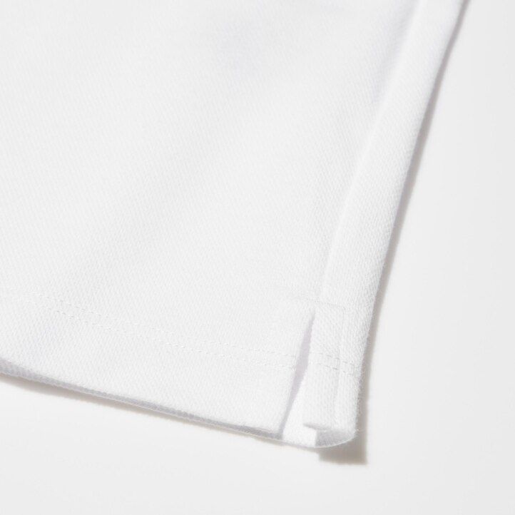 White Uniqlo Dry Pique Polo Shirt | PMHQW-8076