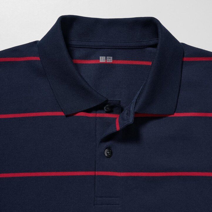 White Uniqlo Dry Pique Striped Polo Shirt | DGUNT-8692