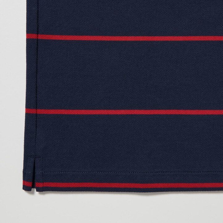 White Uniqlo Dry Pique Striped Polo Shirt | DGUNT-8692