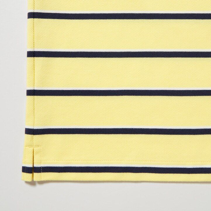 White Uniqlo Dry Pique Striped Polo Shirt | JAIBG-2051