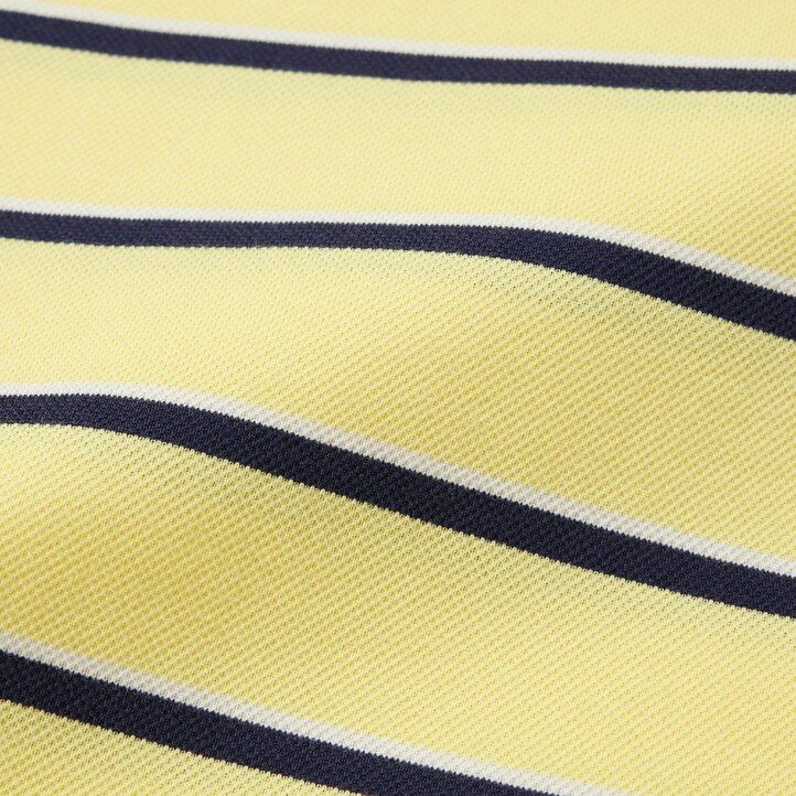 White Uniqlo Dry Pique Striped Polo Shirt | JAIBG-2051