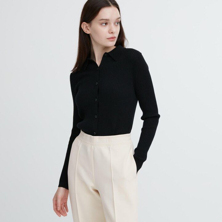 White Uniqlo Dry Straight Leg Joggers | NGPZM-5971