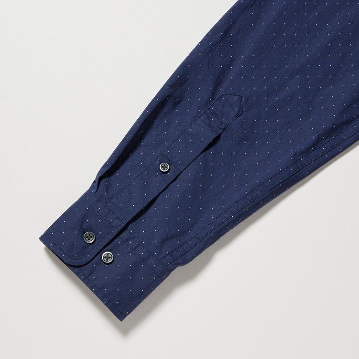 White Uniqlo Extra Fine Cotton Broadcloth Printed Shirt Button Down Collar | EBLJQ-6083