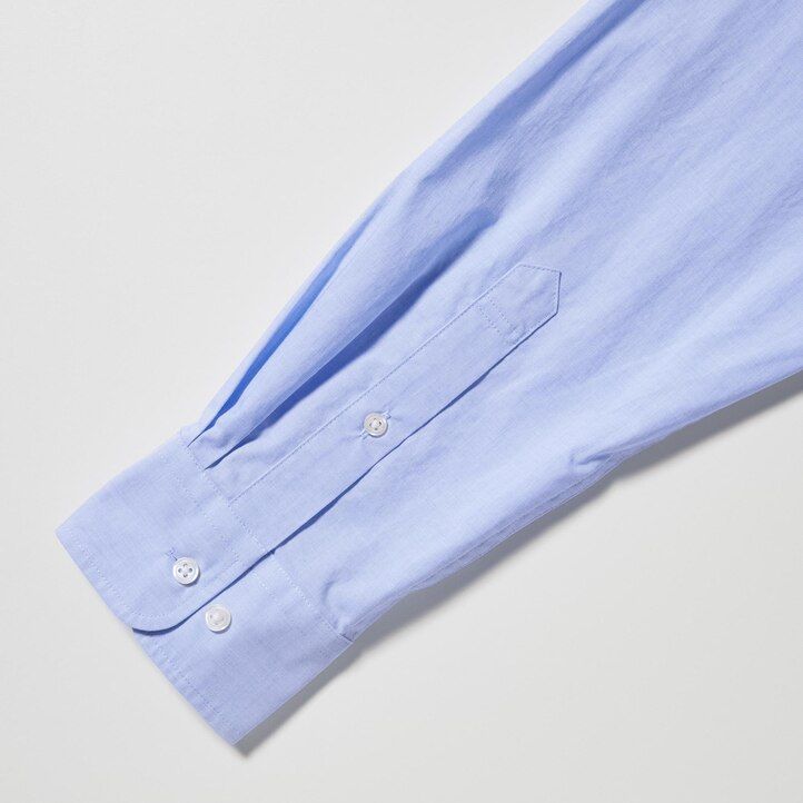 White Uniqlo Extra Fine Cotton Broadcloth Long Sleeve Shirt | AQFWB-9462