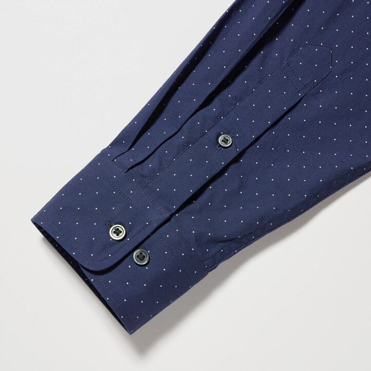 White Uniqlo Extra Fine Cotton Broadcloth Regular Fit Printed Shirt Regular Collar | UNHGL-9456