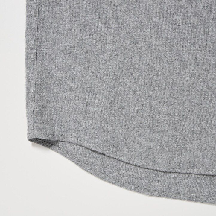 White Uniqlo Flannel Regular FiT-Shirt Button Down Collar | VOTLE-5630