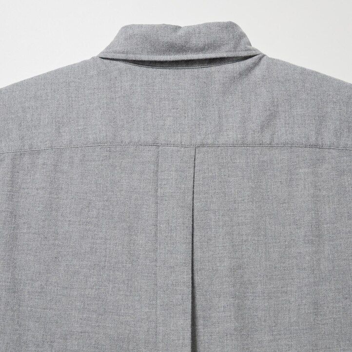 White Uniqlo Flannel Regular FiT-Shirt Button Down Collar | VOTLE-5630