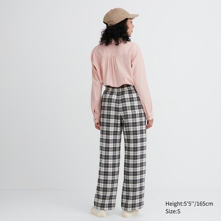 White Uniqlo Flannel Trousers | DOHKX-5109