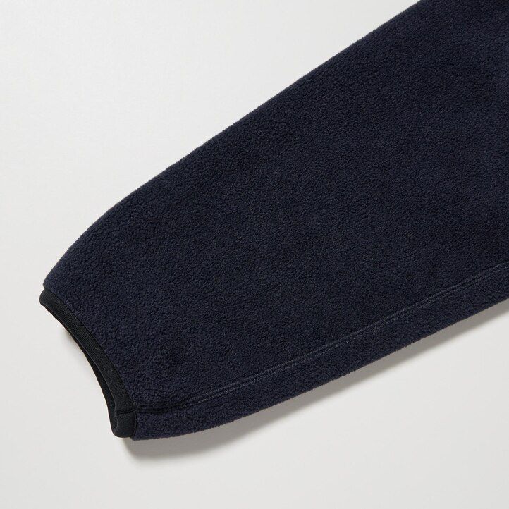 White Uniqlo Fleece Button Up Pullover | SWZKU-2403