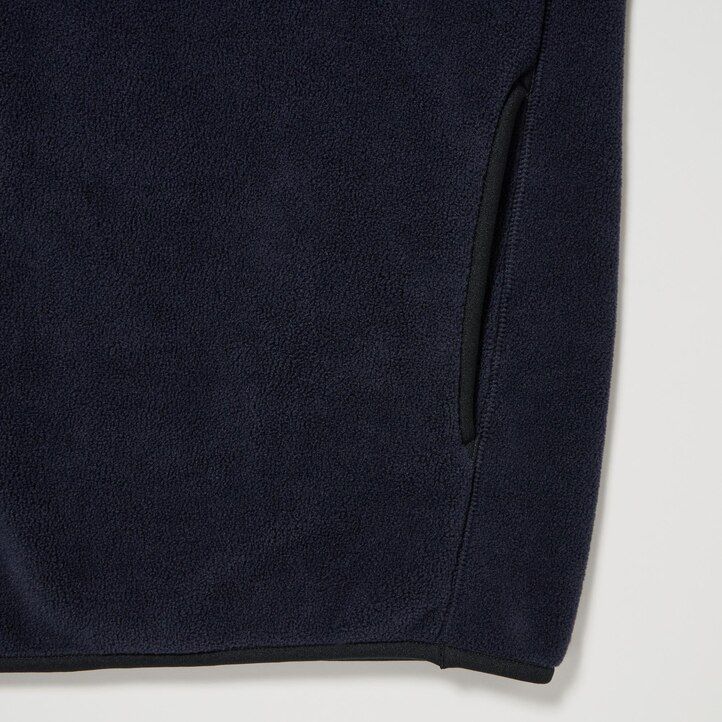 White Uniqlo Fleece Button Up Pullover | SWZKU-2403
