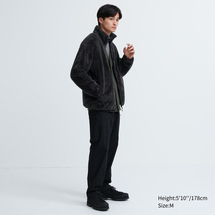 White Uniqlo Fluffy Fleece Zipped Jacket | EXAJS-1290