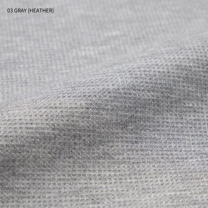 White Uniqlo Heattech Extra Warm Cotton Waffle Crew Neck Long Sleeved Thermal Top | UIXSJ-4172