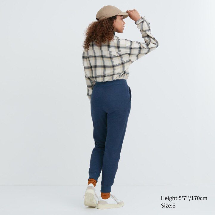 White Uniqlo Heattech Pile Lined Joggers | TFVAN-7240