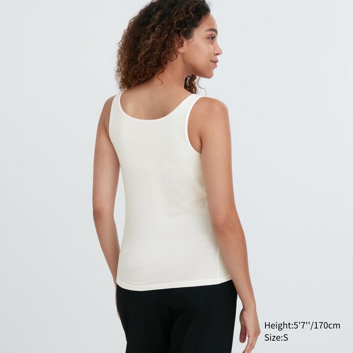 White Uniqlo Heattech Sleeveless Thermal Bra Top | SKQWB-9872