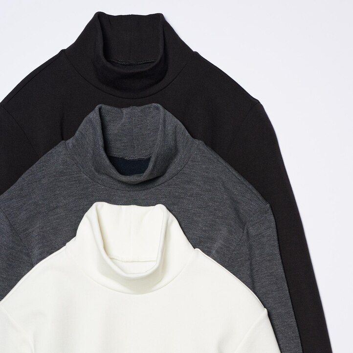 White Uniqlo Heattech Ultra Warm High Neck Long Sleeved Thermal Top | YSJFR-5326