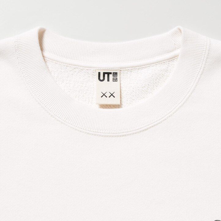 White Uniqlo Kaws Ut Graphic Sweatshirt | JXKPW-2470