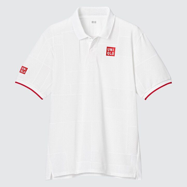 White Uniqlo Kei Nishikori London 2022 Dry Ex Polo Shirt | FEMJI-1283
