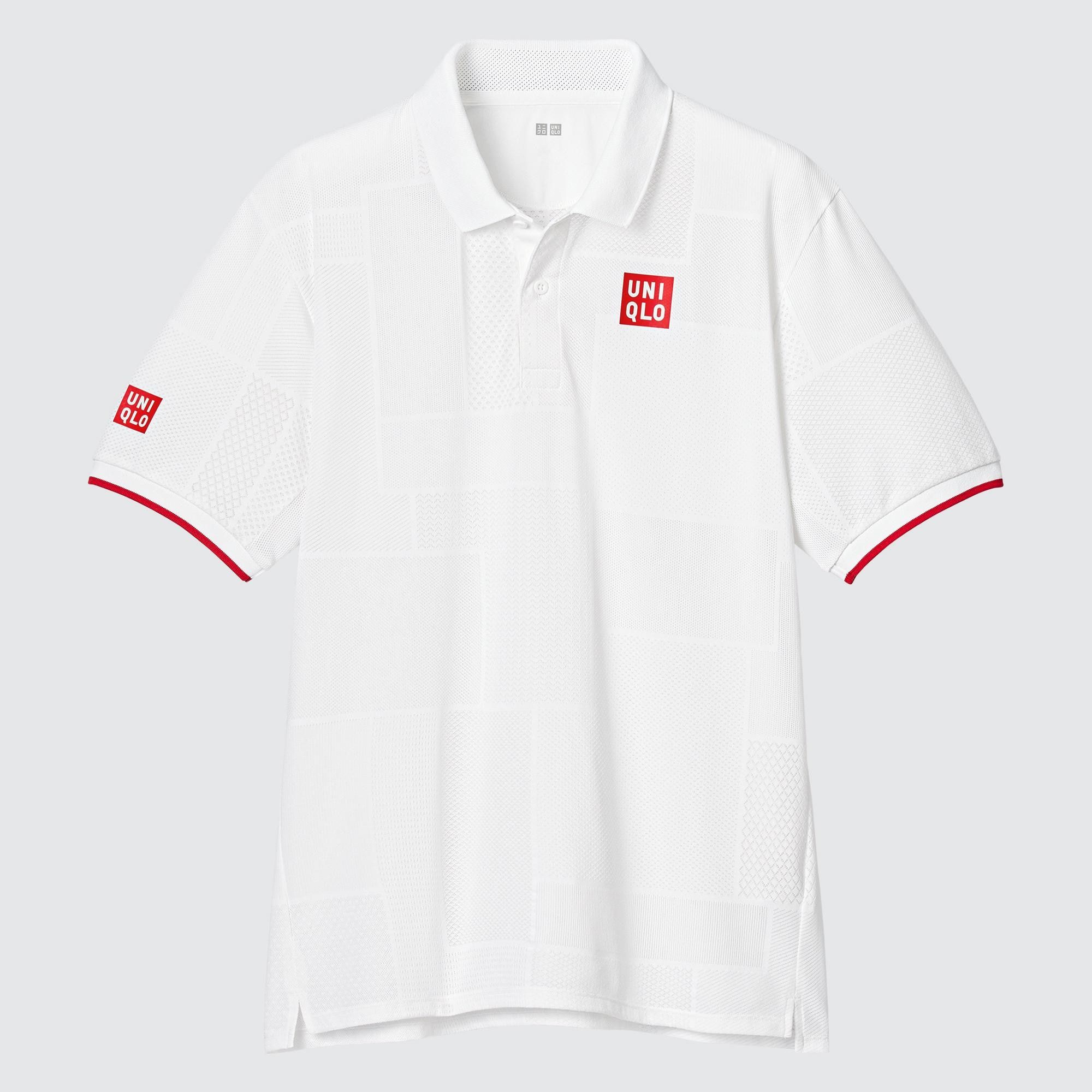 White Uniqlo Kei Nishikori London 2022 Dry Ex Polo Shirt | FEMJI-1283