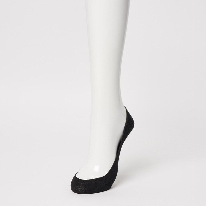 White Uniqlo Low Cut Invisible No Show Socks Three Pairs | GDTWE-7264