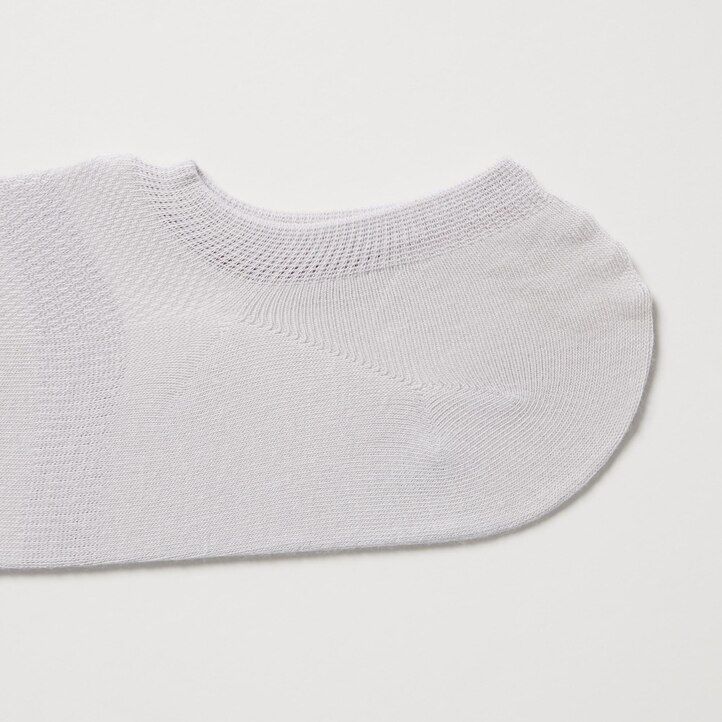 White Uniqlo Mesh Invisible No Show Socks Three Pairs | SQDZU-0126