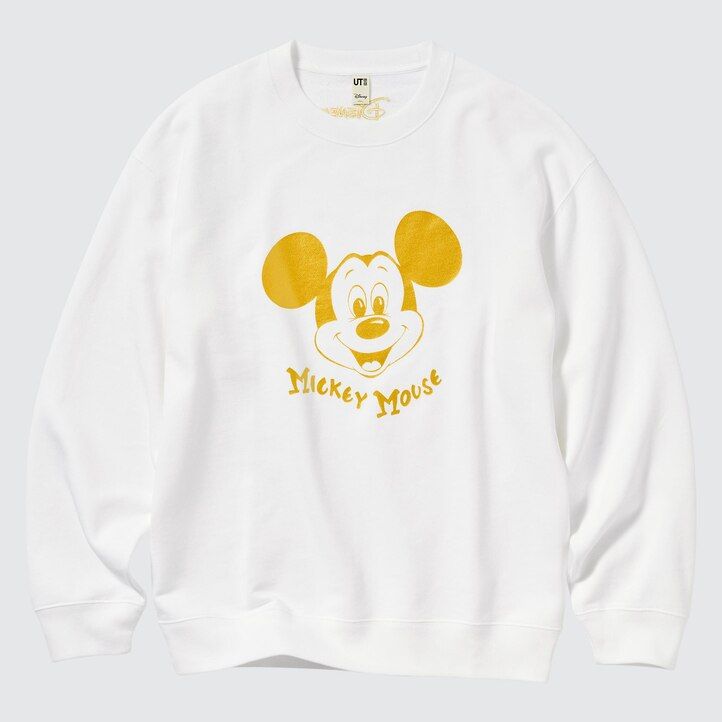 White Uniqlo Mickey Shines Ut Graphic Sweatshirt | HFXWQ-1807