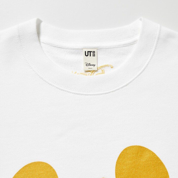 White Uniqlo Mickey Shines Ut Graphic Sweatshirt | HFXWQ-1807