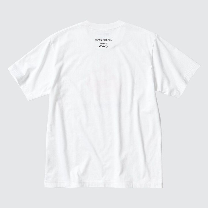 White Uniqlo Peace For All Graphic T-Shirt Tadao Ando | DLFYA-4608