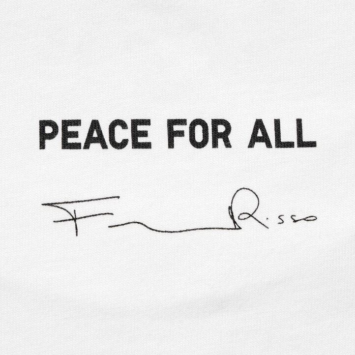 White Uniqlo Peace For All Graphic T-Shirt Francesco Risso | GZBID-5391