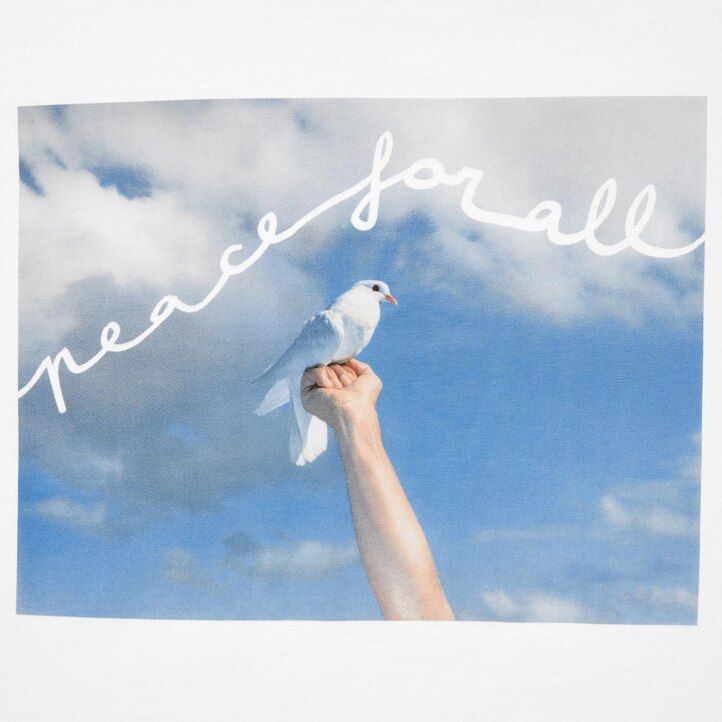 White Uniqlo Peace For All Graphic T-Shirt Cristina De Middel | MQPRO-2548