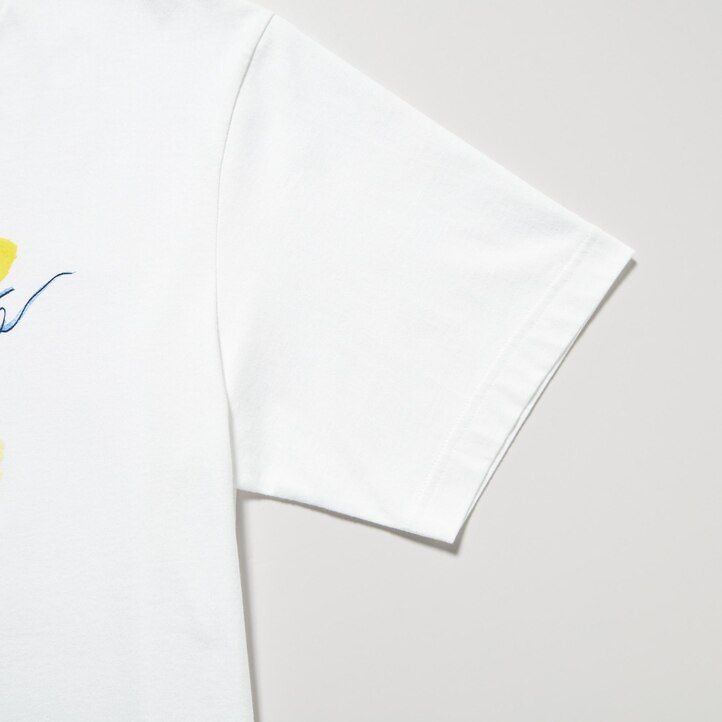White Uniqlo Peace For All Graphic T-Shirt Ines De La Fressange | MWVBD-4103
