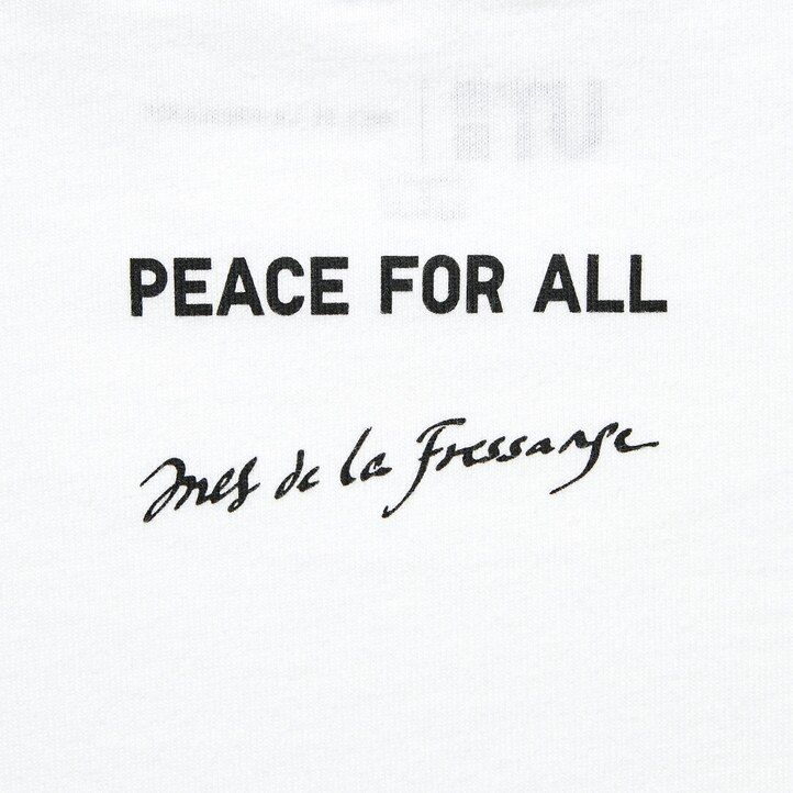 White Uniqlo Peace For All Graphic T-Shirt Ines De La Fressange | MWVBD-4103