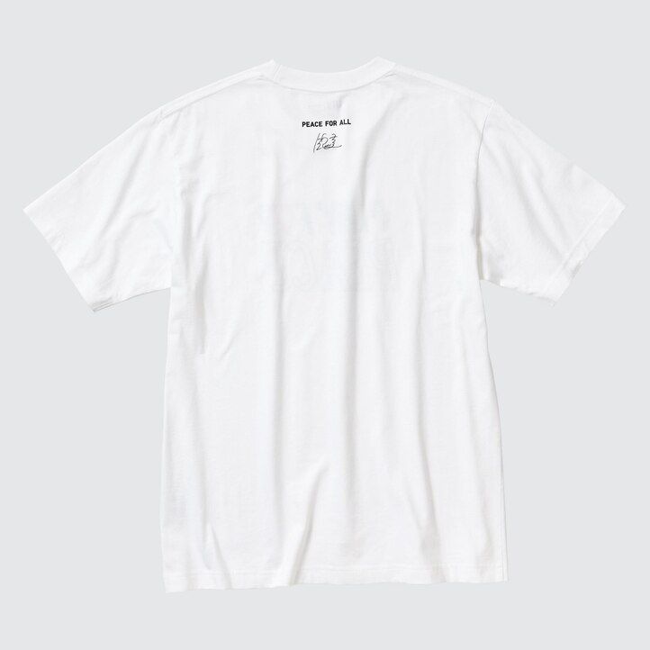 White Uniqlo Peace For All Graphic T-Shirt Kei Nishikori | WLDGK-2034