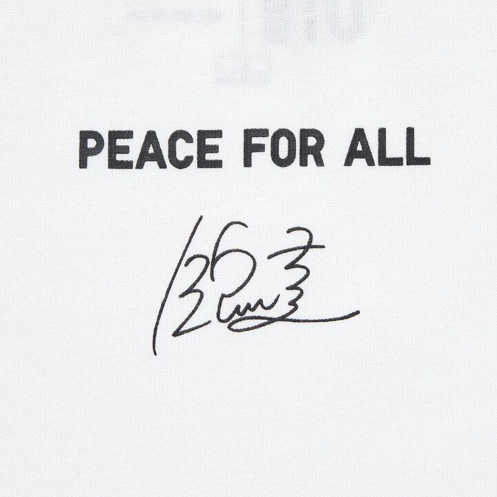 White Uniqlo Peace For All Graphic T-Shirt Kei Nishikori | WLDGK-2034