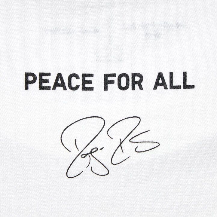 White Uniqlo Peace For All Graphic T-Shirt Roger Federer | ZKYEI-1497