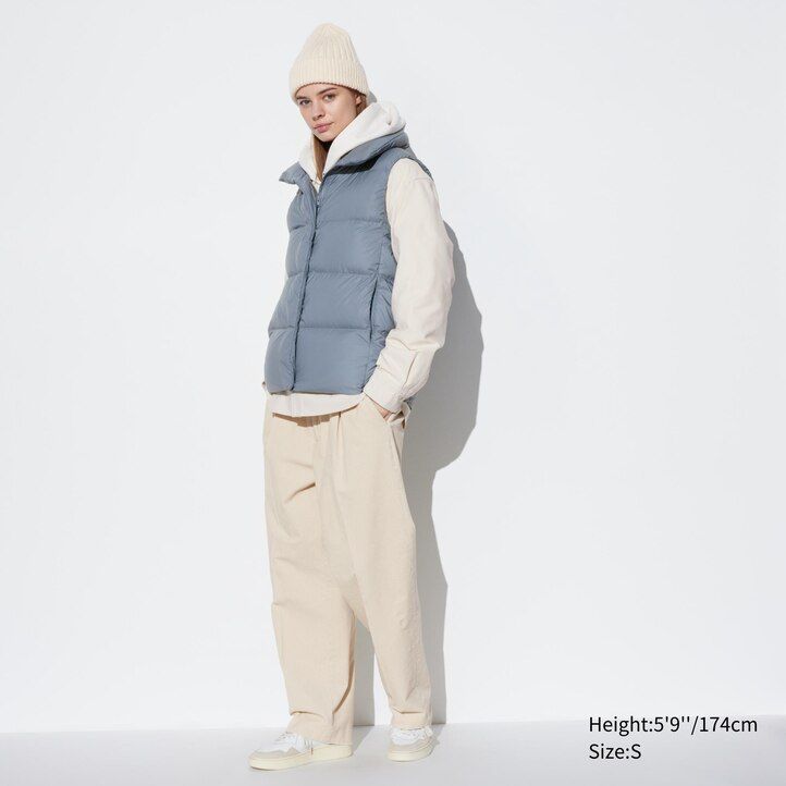 White Uniqlo Powder Soft Down Vest Nanodesign | JWXNC-5014