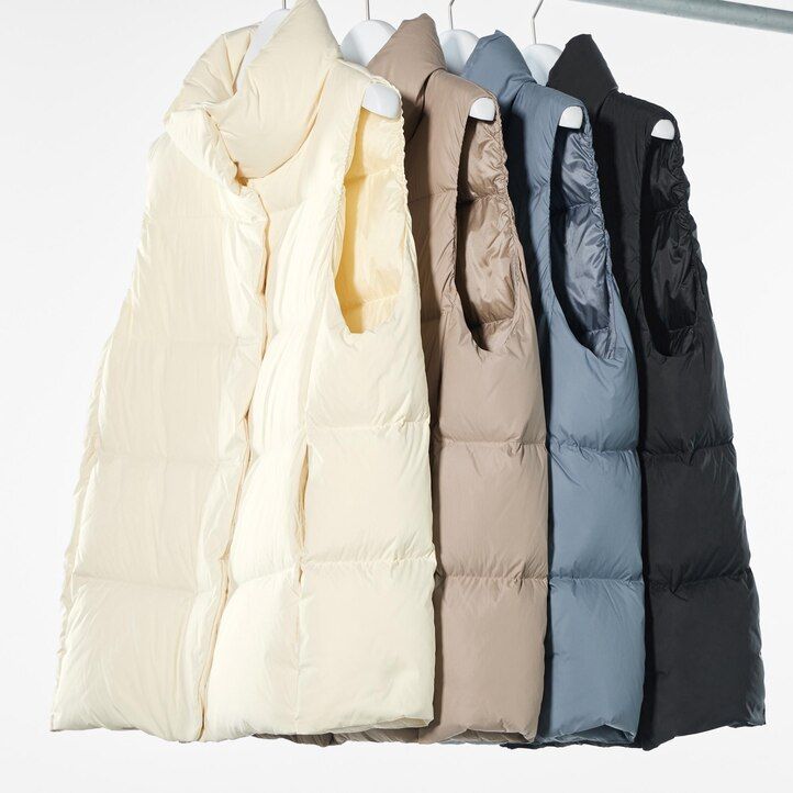 White Uniqlo Powder Soft Down Vest Nanodesign | JWXNC-5014