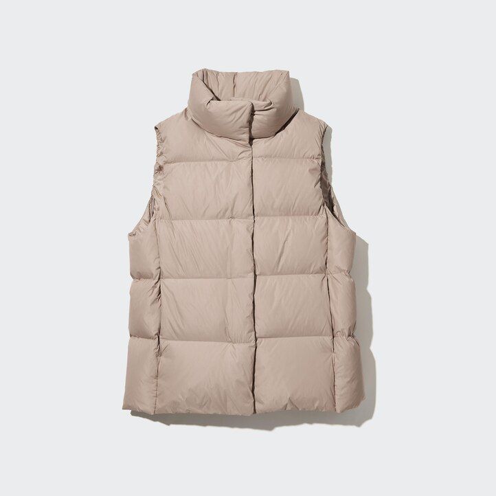White Uniqlo Powder Soft Down Vest Nanodesign | JWXNC-5014