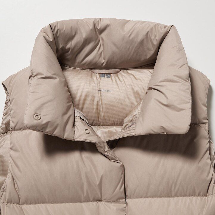 White Uniqlo Powder Soft Down Vest Nanodesign | JWXNC-5014