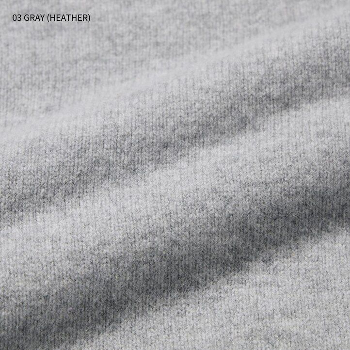 White Uniqlo Premium Lambswool Crew Neck Jumper | WTMUB-9653