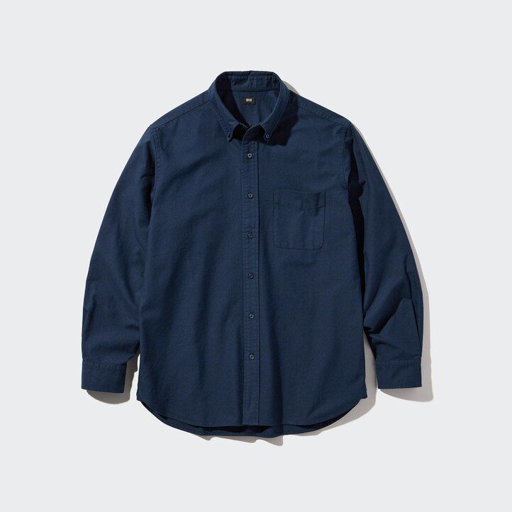 White Uniqlo Regular Fit Oxford Shirt Regular Collar | OMPLV-9082