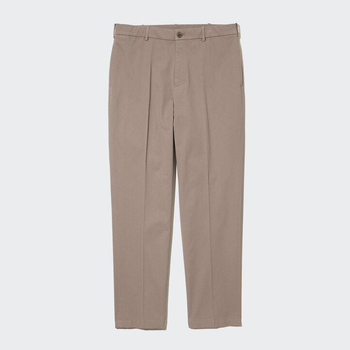 White Uniqlo Smart Cotton Ankle Length Trousers Long | XEQRJ-6895