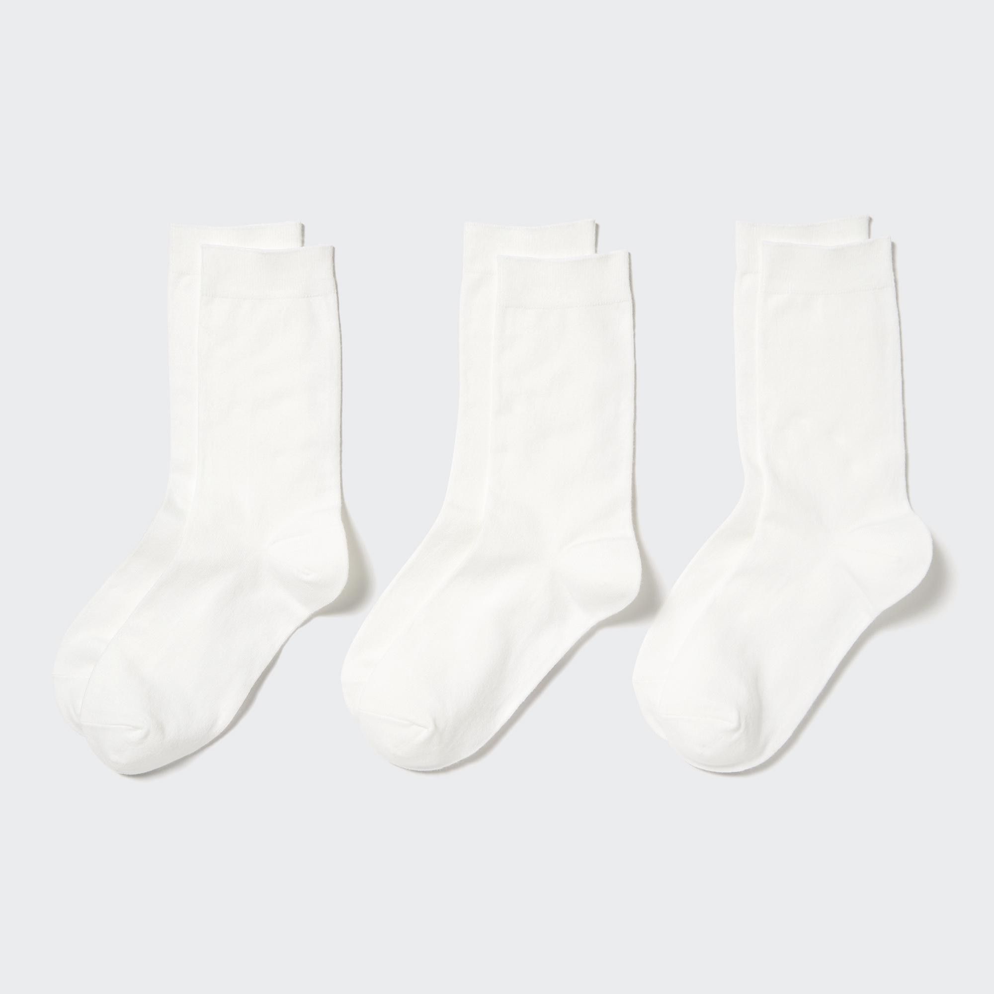 White Uniqlo Socks Three Pairs | IDAEW-1567