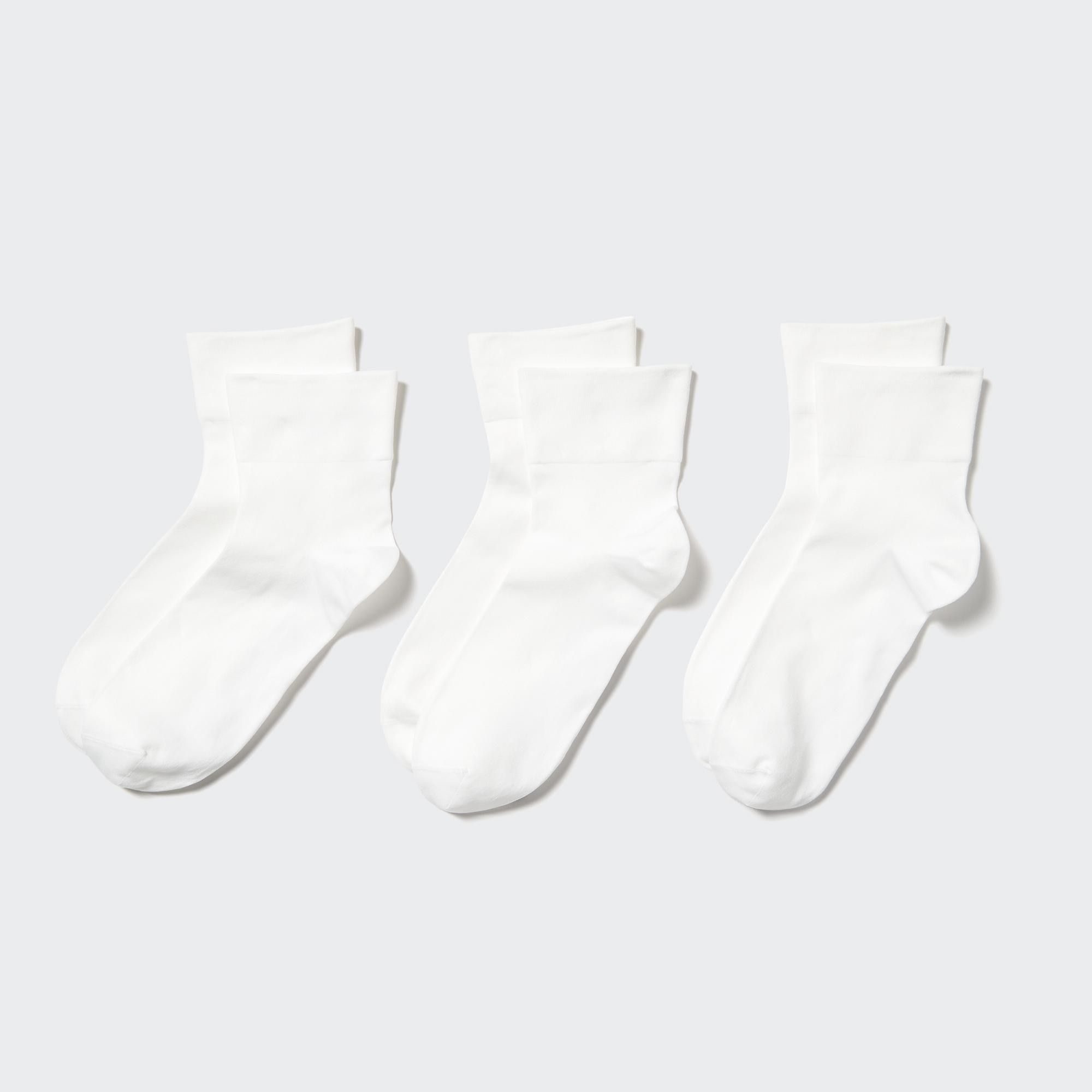 White Uniqlo Socks Three Pairs | ZYRAK-1803