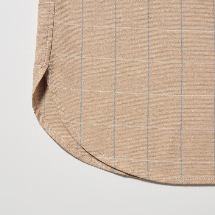 White Uniqlo Soft Brushed Checked Long Sleeved Shirt | NQFZC-1065