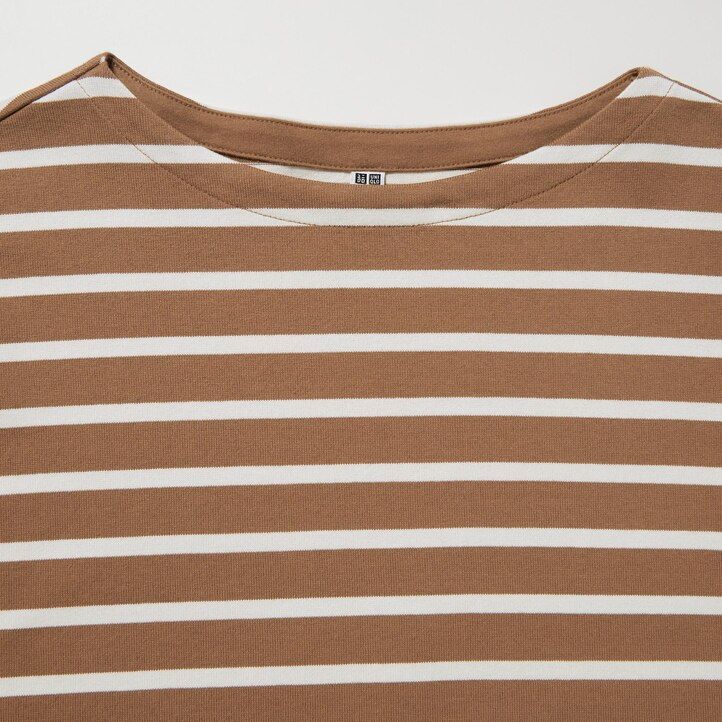 White Uniqlo Striped Long Sleeved T-Shirt | JWDSV-8920