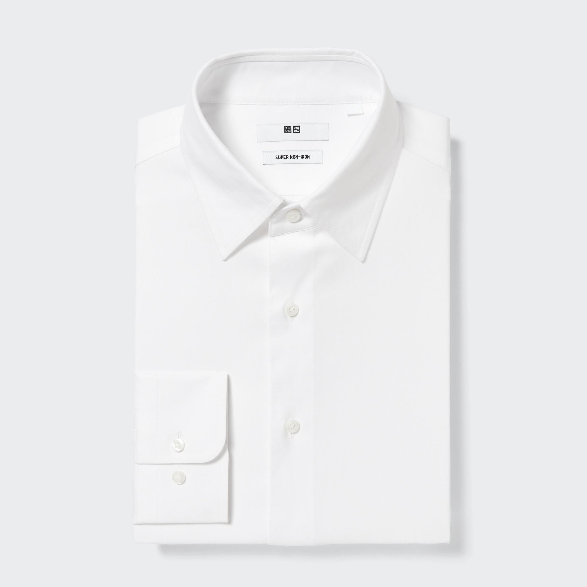 White Uniqlo Super Non Iron Regular FiT-Shirt Regular Collar | TVORI-3842