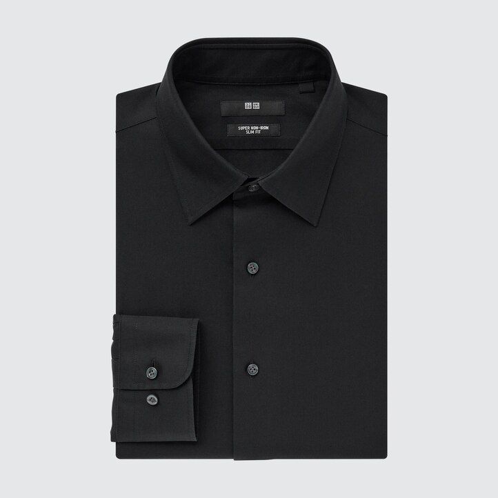 White Uniqlo Super Non Iron Slim FiT-Shirt Regular Collar | GDQVB-0597